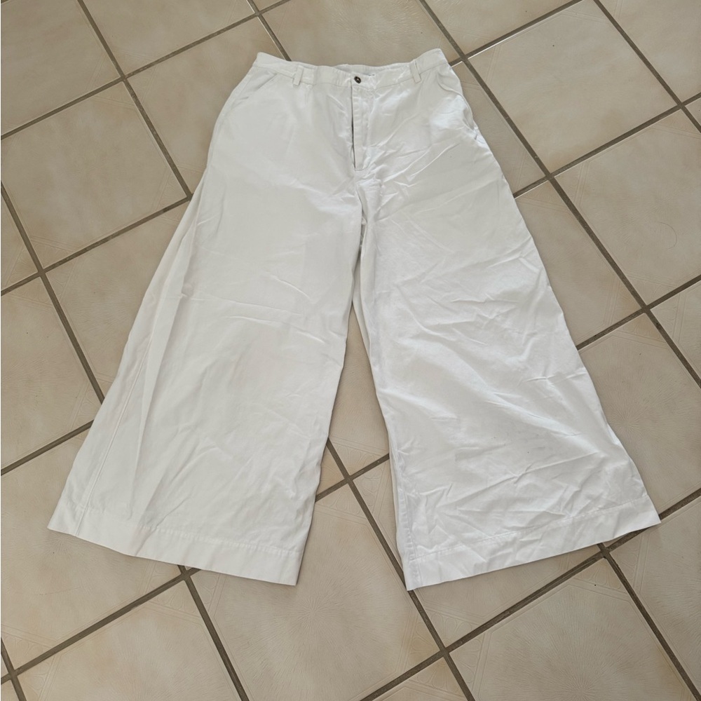 Solid & Striped Wide-Leg White Pants XL